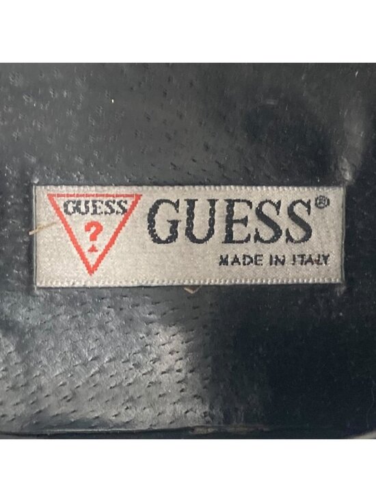 Vintage Y2K Guess Leather Buckle Loafers 9 Chunky Dress Shoes Made in Italy